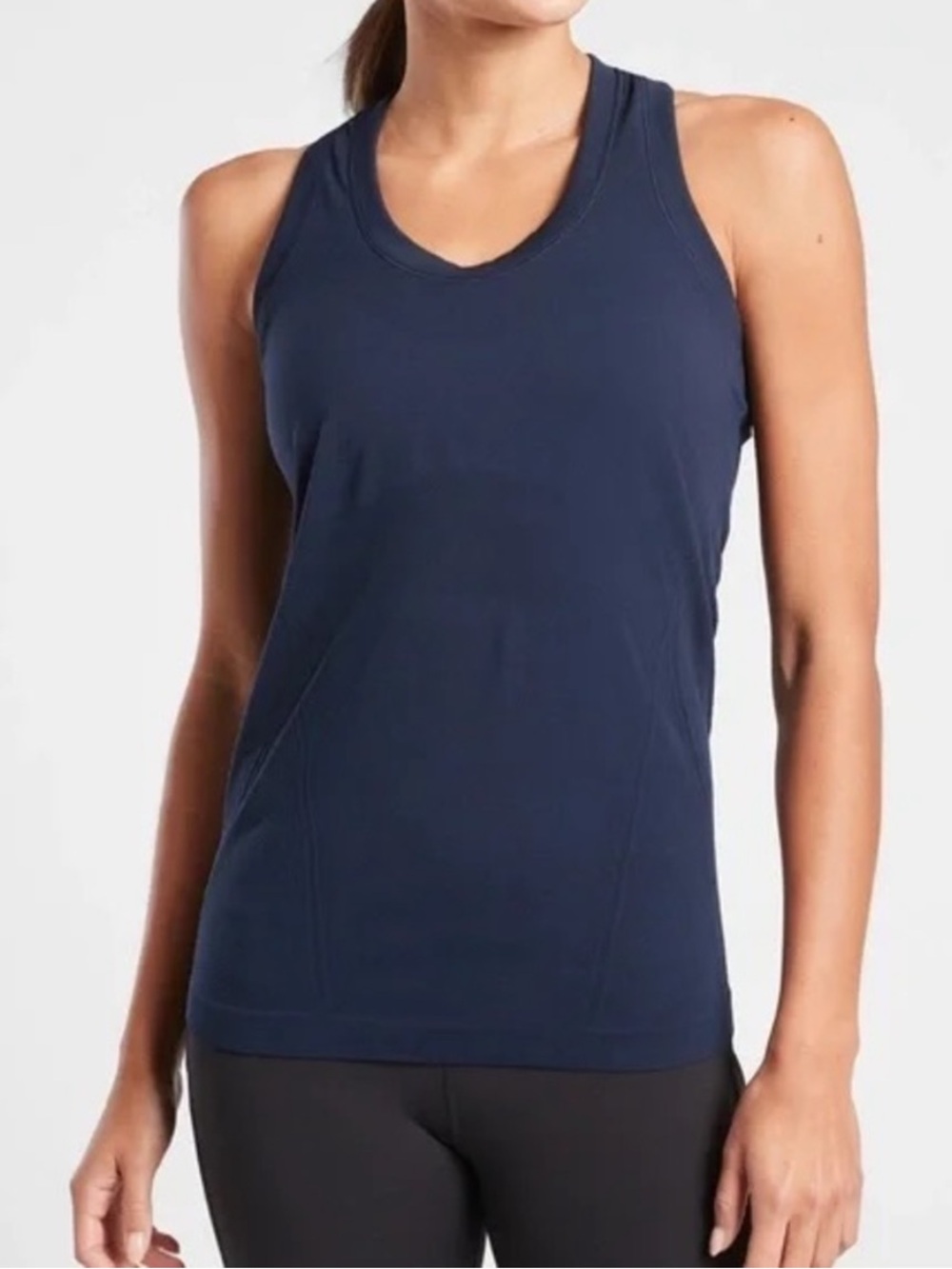 Athleta Momentum Seamless Camisole Tank Navy Blue M